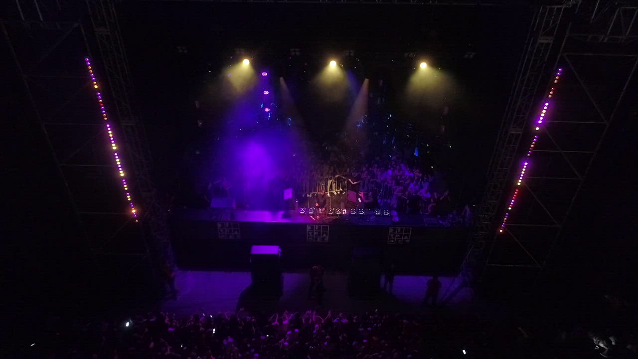 Live band performing on stage at an event